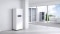 La photo montre une solution de chauffage hybride Viessmann.